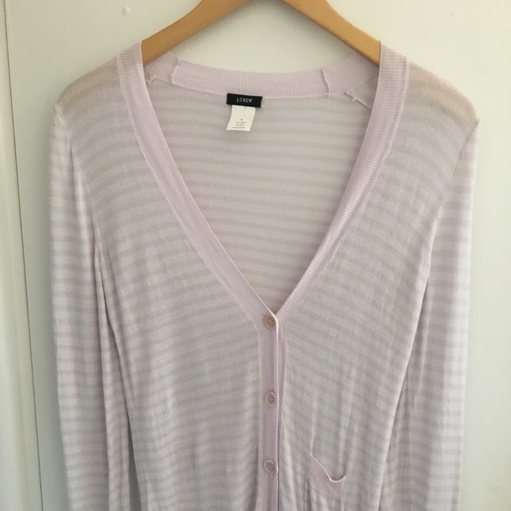 J Crew Stripe Cardigan